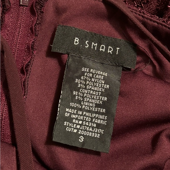 Wine red sparkling mini poof dress, backless - Picture 7 of 8